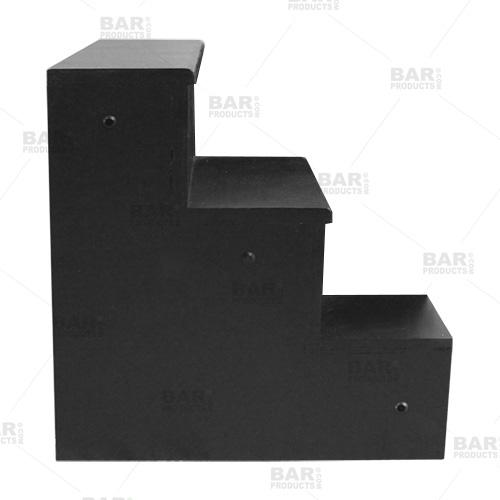 Wooden Liquor Shelves - 3 Tier - Black