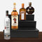 Wooden Liquor Shelves - 3 Tier - BLACK