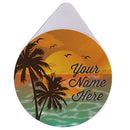 ADD YOUR NAME - Custom Glass Rimmer Lid - Sunset Design