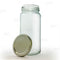 Tall Craft Bartending Jar w/ Gold Lid - Clear 16 oz