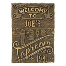  CUSTOMIZABLE Cast Aluminum Plaque - Taproom Brew Pub Design