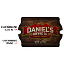 Tavern Shaped Wood Bar Sign - Brewing Company - CUSTOMIZABLE