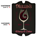 Custom Tavern Shaped Wood Bar Sign - Winery and Cellar