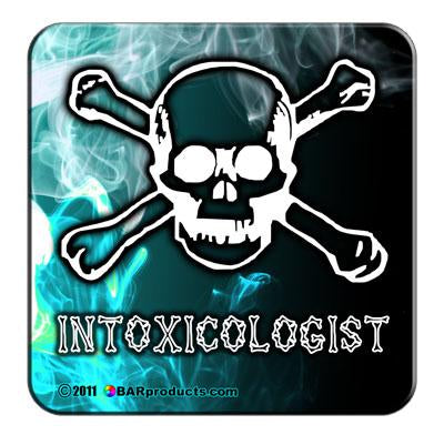 Cork Bottom Coasters - Teal Intox