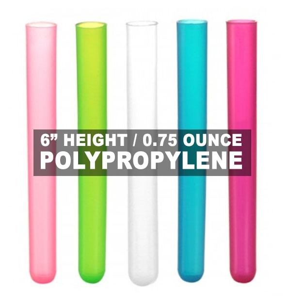 Unbreakable Polypropylene Tube SHOTZ® / Test Tube Shooters - Pack of 100