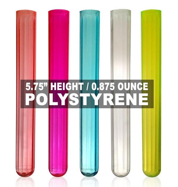 Polystyrene Crystal Cut Tube SHOTZ® / Test Tube Shooters - Pack of 100