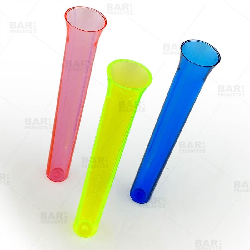 Test Tubes with Flat Bottom - Assorted Neon 25ml - 25 Pack