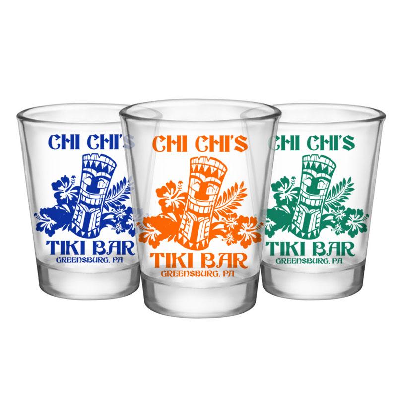 CUSTOMIZABLE - 1.75oz Clear Shot Glass - Tiki Bar