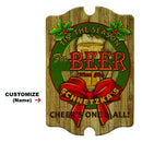 Custom Tavern Shaped Wood Bar Sign - 'Tis The Season