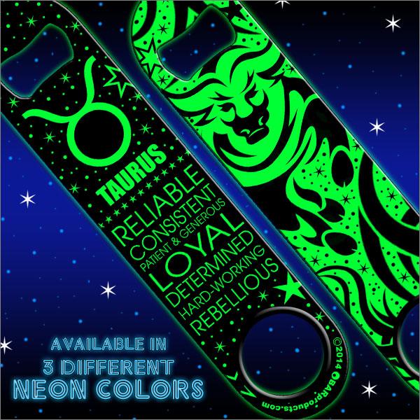 Kolorcoat™ NEON Zodiac Speed Bottle Opener - TAURUS