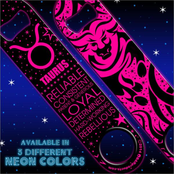 Kolorcoat™ NEON Zodiac Speed Bottle Opener - TAURUS