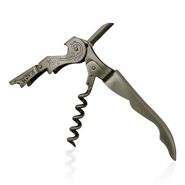 Corkscrew - Stainless Steel Double Lever w/ Embellished Etching