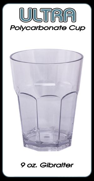 Ultra Polycarbonate Gibralter Style Glass - 9 ounce