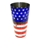 Cocktail Shaker Tin - Printed Designer Series - 28oz weighted - Grungy US Flag