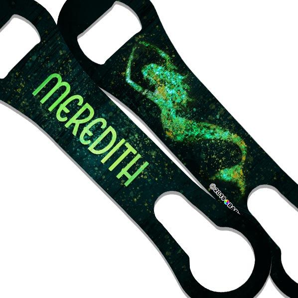 "ADD YOUR NAME" V-ROD® Bottle Opener – Grunge Mermaid – Several Color Options