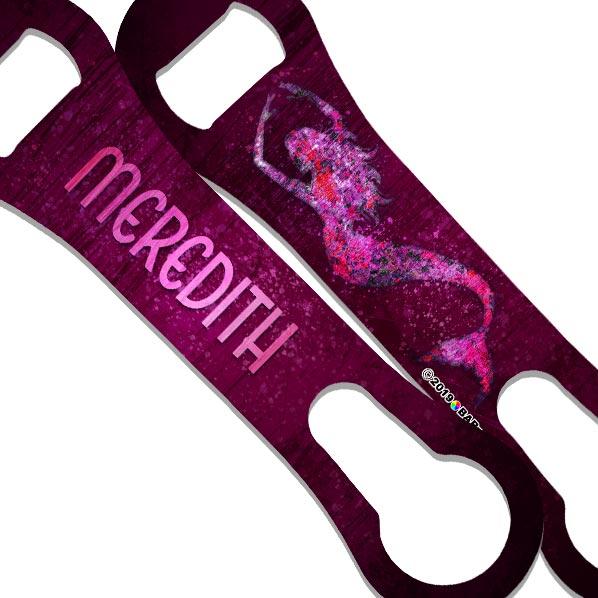 "ADD YOUR NAME" V-ROD® Bottle Opener – Grunge Mermaid – Several Color Options