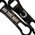 "ADD YOUR NAME" V-ROD® Bottle Opener – Grunge Wood – Several Color Options