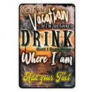 Vacation Metal Bar Sign - Customized - 12" x 18"