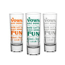 CUSTOMIZABLE - 2oz Tall Clear Shot Glass - Vows