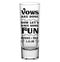 CUSTOMIZABLE - 2oz Tall Clear Shot Glass - Vows