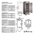 SWING DOOR MERCHANDISER FREEZER – 23 CU. FT.