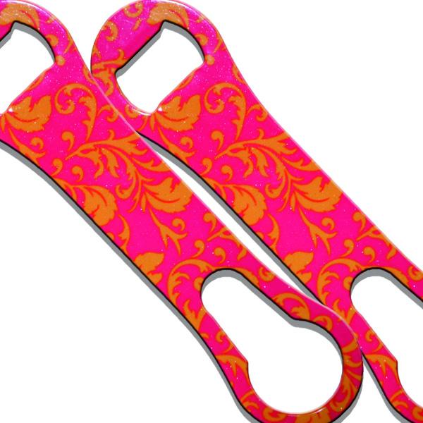 V-Rod® Floral Pink/Orange Glitter Bottle Opener