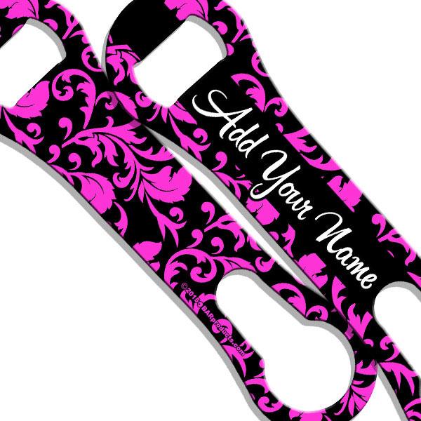 ADD YOUR NAME  V-ROD® Bottle Opener – Floral Pink