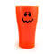 Neon Orange Polycarbonate Cup - Wacky Jack O'Lantern - 2 Sizes Available