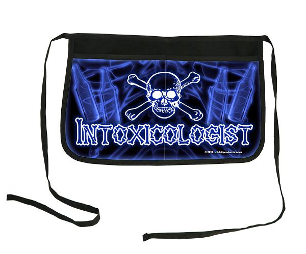 "Intoxicologist" blue Two-Pocket Kolorcoat™ Server Apron