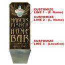 CUSTOMIZABLE Wall Mounted Wood Plaque Bottle Opener & Cap Catcher - Home Bar