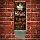 CUSTOMIZABLE Wall Mounted Wood Plaque Bottle Opener & Cap Catcher - Tap Room