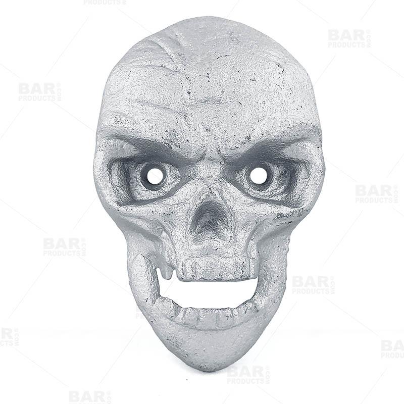 BarConic® Wall Mounted Bottle Opener - Skull - Silver