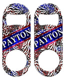 CUSTOMIZABLE Mini Bottle Opener - Patriotic Cheetah