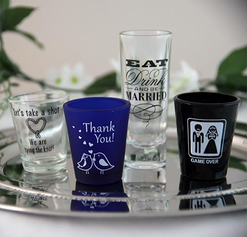 Wedding Themed Shot Glasses