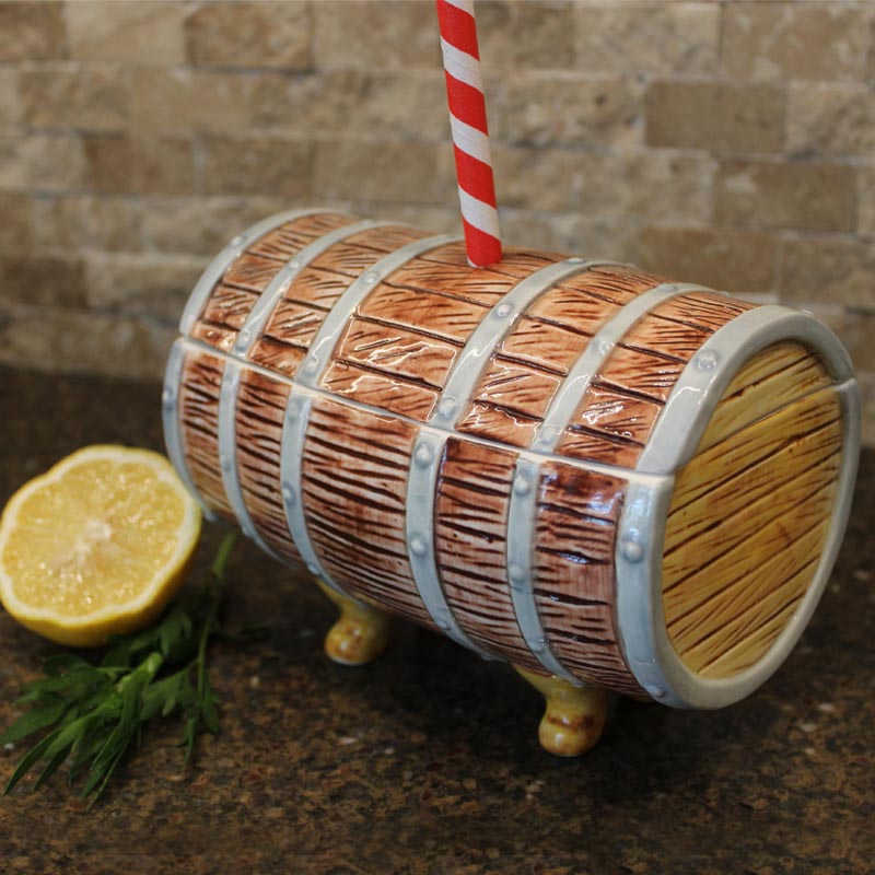 BarConic Tiki Barrel w/ Lid - 20 ounce