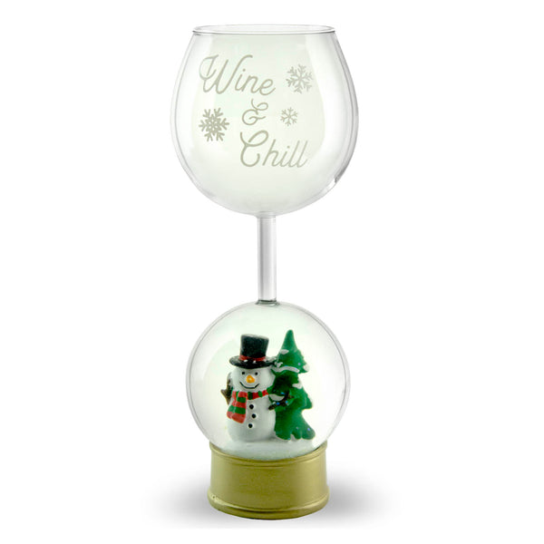 Wine & Chill Snow Globe Wine Glass - 12 ounce