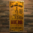 CUSTOMIZABLE Large Vintage Wooden Bar Sign - Wine Bar - 11 3/4" x 23 3/4"