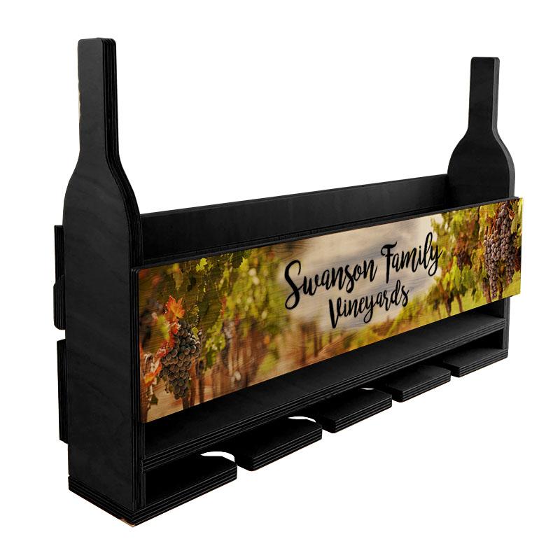 WALL MOUNTED Wine Bottle &  Wine Glass Hanging Plaque