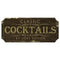 CUSTOMIZABLE Wood Plaque Sign - CLASSIC COCKTAILS - Color Options