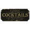 CUSTOMIZABLE Wood Plaque Sign - CLASSIC COCKTAILS - Color Options