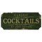 CUSTOMIZABLE Wood Plaque Sign - CLASSIC COCKTAILS - Color Options