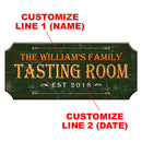 CUSTOMIZABLE Wood Plaque Sign - TASTING ROOM - Color Options