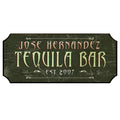 CUSTOMIZABLE Wood Plaque Sign - TEQUILA BAR - Color Options