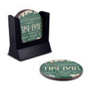 Customizable Wooden Coasters - Tiki Theme - Round - Set of 4