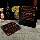 Customizable Wooden Square Coasters - Speakeasy - Set of 4