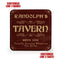 Customizable Wooden Square Coasters - Tavern Theme - Set of 4