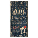 CUSTOMIZABLE Large Wooden Bar Sign - WHITE CHRISTMAS - 11 3/4" x 23 3/4"