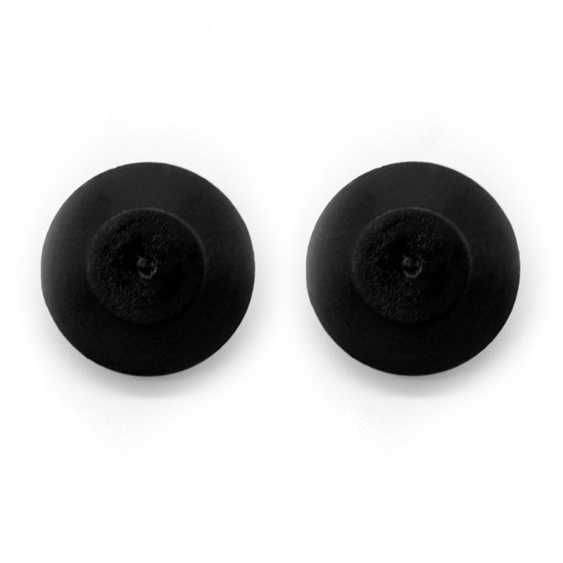 Wood Under Storage Liquor Shelves - Hardware Cover Caps (Black, Set of 2)