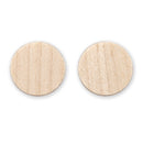 Wood Under Storage Liquor Shelves - Hardware Cover Caps (Natural, Set of 2)