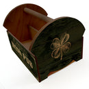 Irish Pub Wooden Condiment Caddy w/ Handle - Customizable